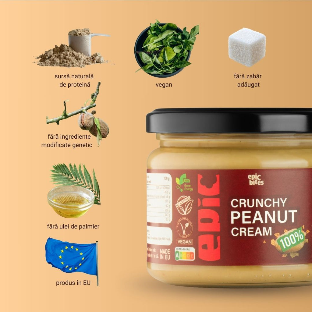 Cremă crocantă de arahide Epic Bites 300g
