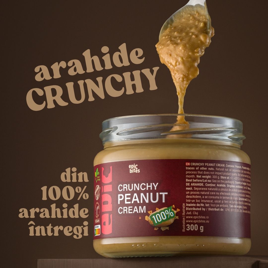 Cremă crocantă de arahide Epic Bites 300g