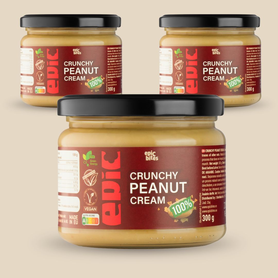 Pachet promoțional Cremă crocantă de arahide 3 x 300g