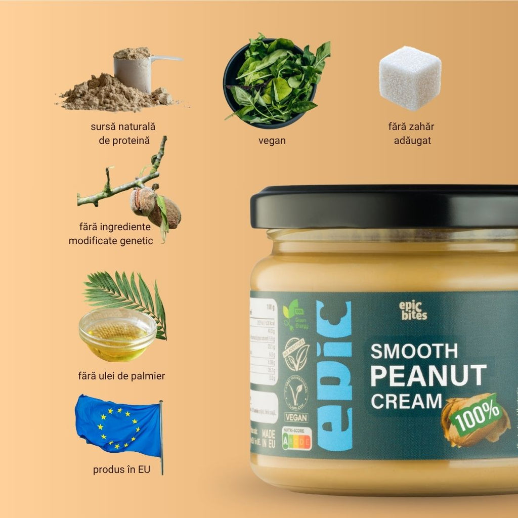 Cremă fină de arahide Epic Bites 300g