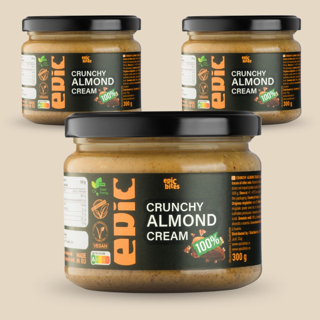Pachet promoțional cremă crocantă de migdale 3 x 300g
